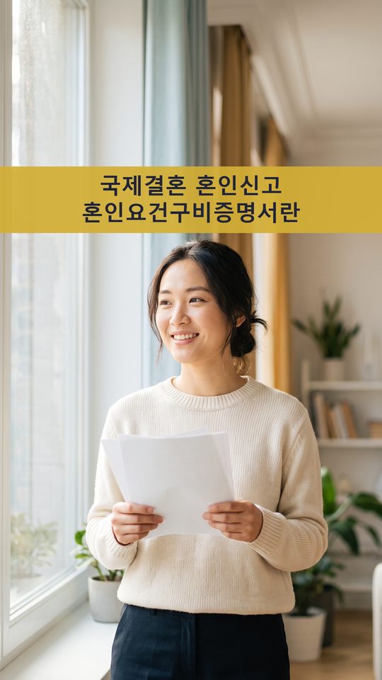 국제결혼 혼인신고 혼인요건구비증명서란