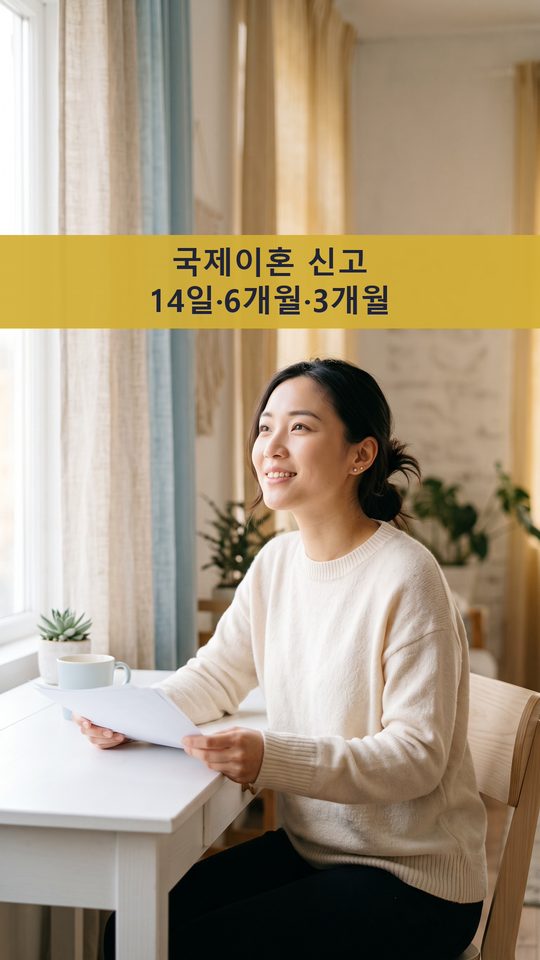 국제이혼 신고 14일·6개월·3개월