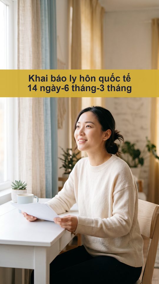 Khai báo ly hôn quốc tế 14 ngày・6 tháng・3 tháng