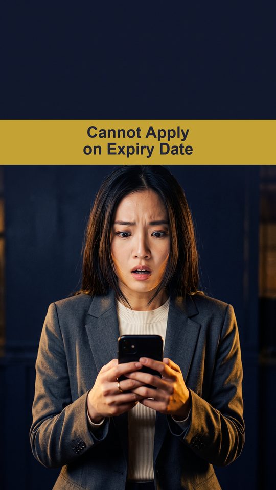 Did you know online filing is blocked on your visa expiry date? 😨