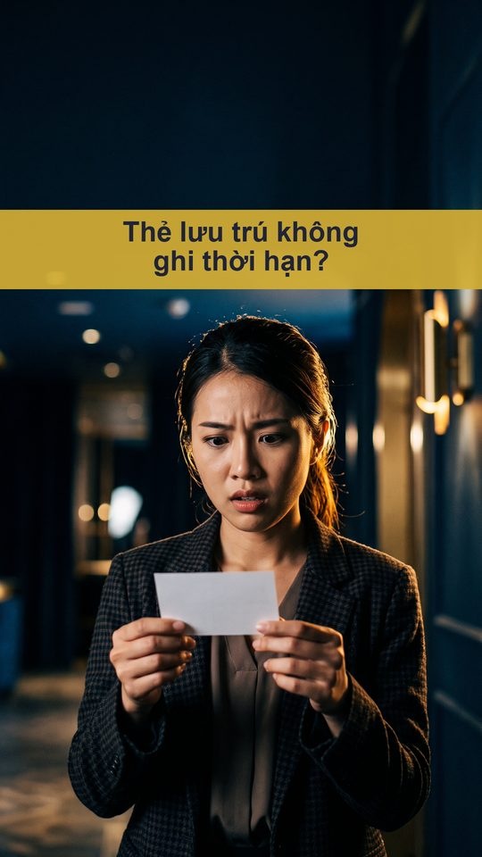 Thẻ lưu trú mới không ghi thời hạn lưu trú — đó là thiết kế của mẫu mới.