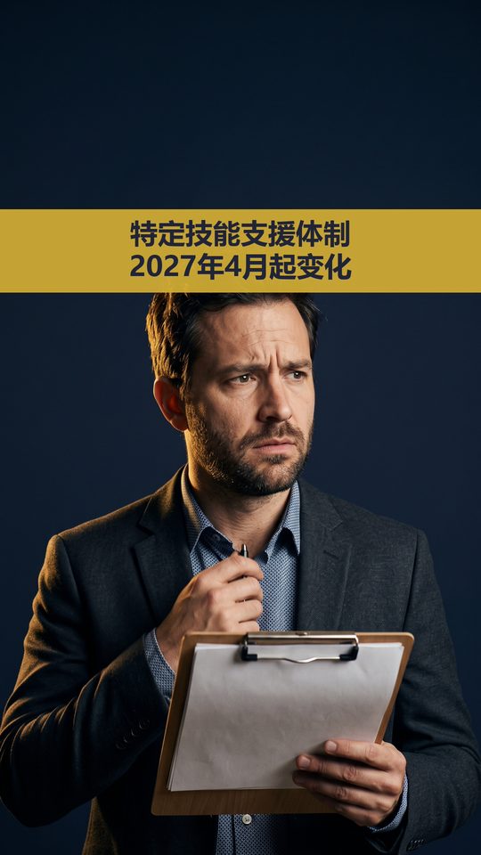 2027年4月起，特定技能支援体制要件将发生变化。担当者须为「专职」且按各事业所配置，每人上限49名。过渡措施至下次续签为止。请在Google搜索kokusaihome。#特定技能 #登录支援机关 #