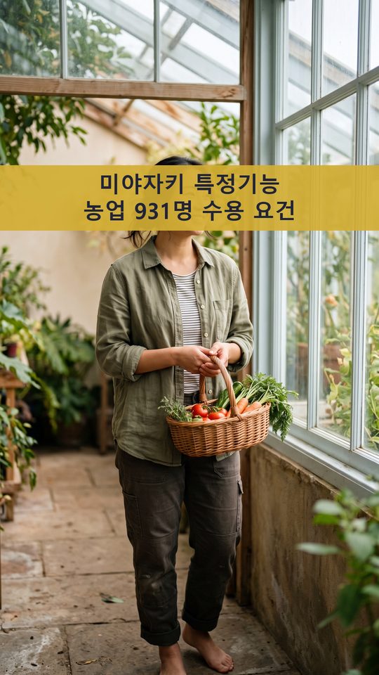 미야자키 특정기능 농업 931명 수용 요건