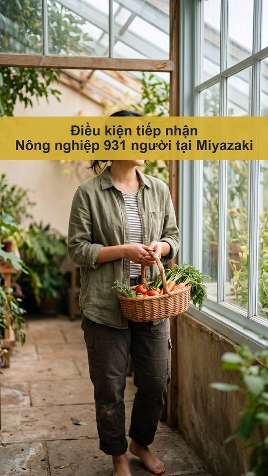 Điều kiện tiếp nhận Nông nghiệp 931 người tại Miyazaki