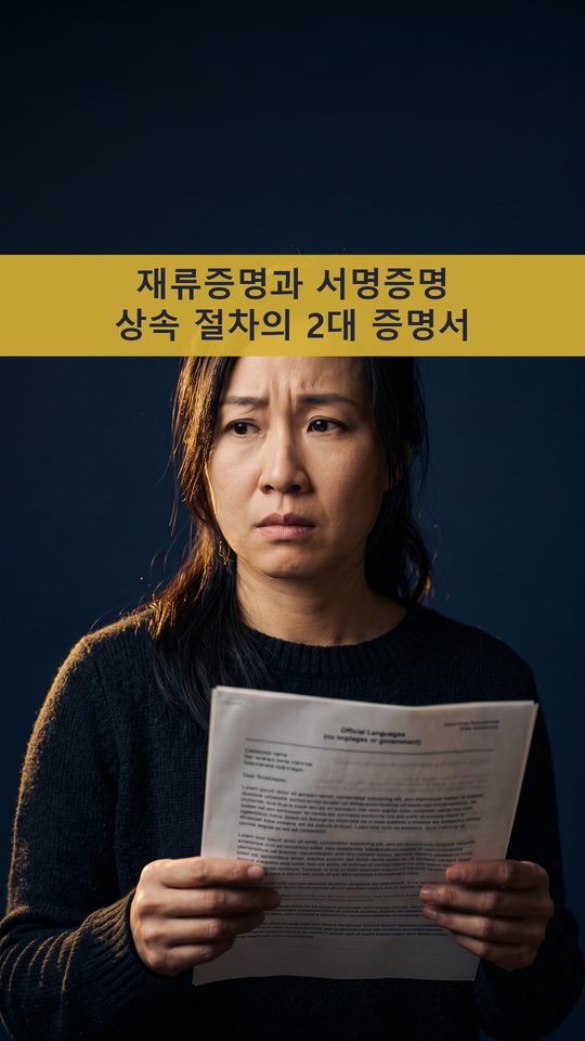 재류증명과 서명증명 상속 절차의 2대 증명서
