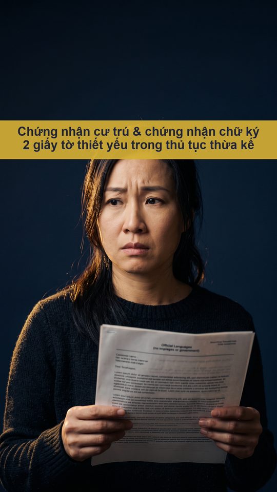 Chứng nhận cư trú & chứng nhận chữ ký 2 giấy tờ thiết yếu trong thủ tục thừa kế