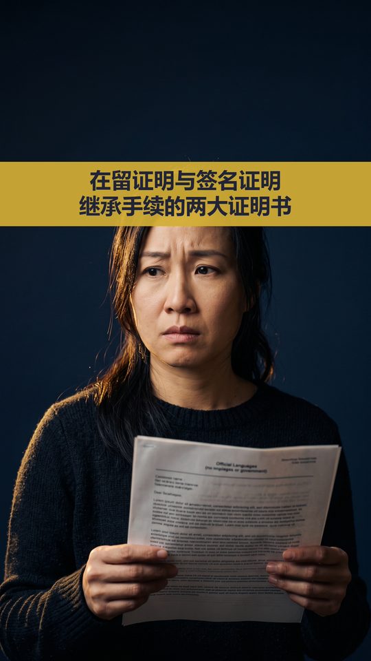 在留证明与签名证明 继承手续的两大证明书