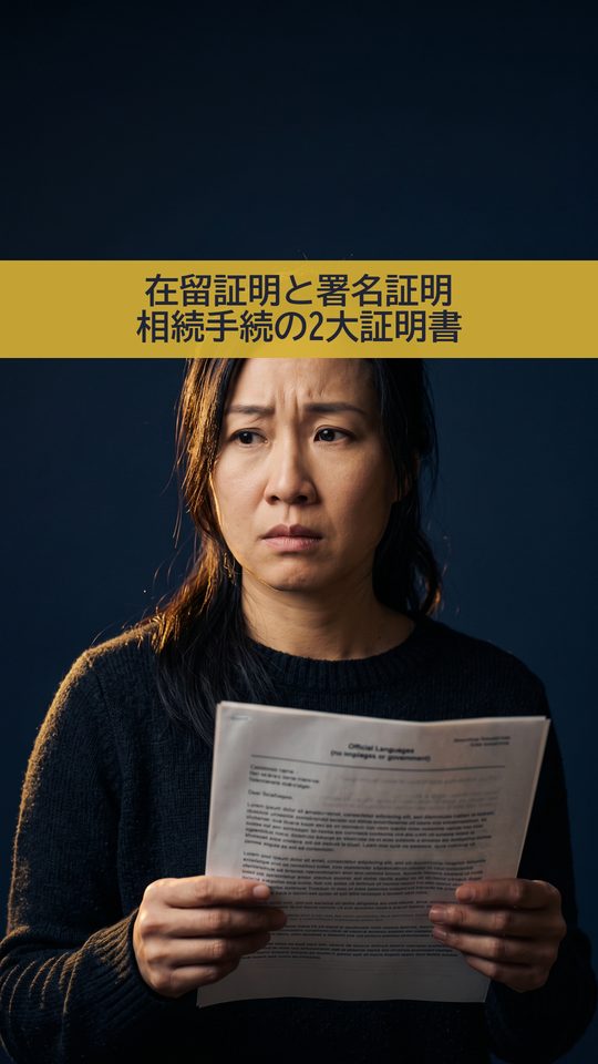 在留証明と署名証明の違い|海外在住者の相続手続